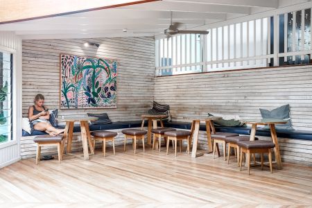 Common areas and unwind zones at Wake Up! Hostels in Byron Bay