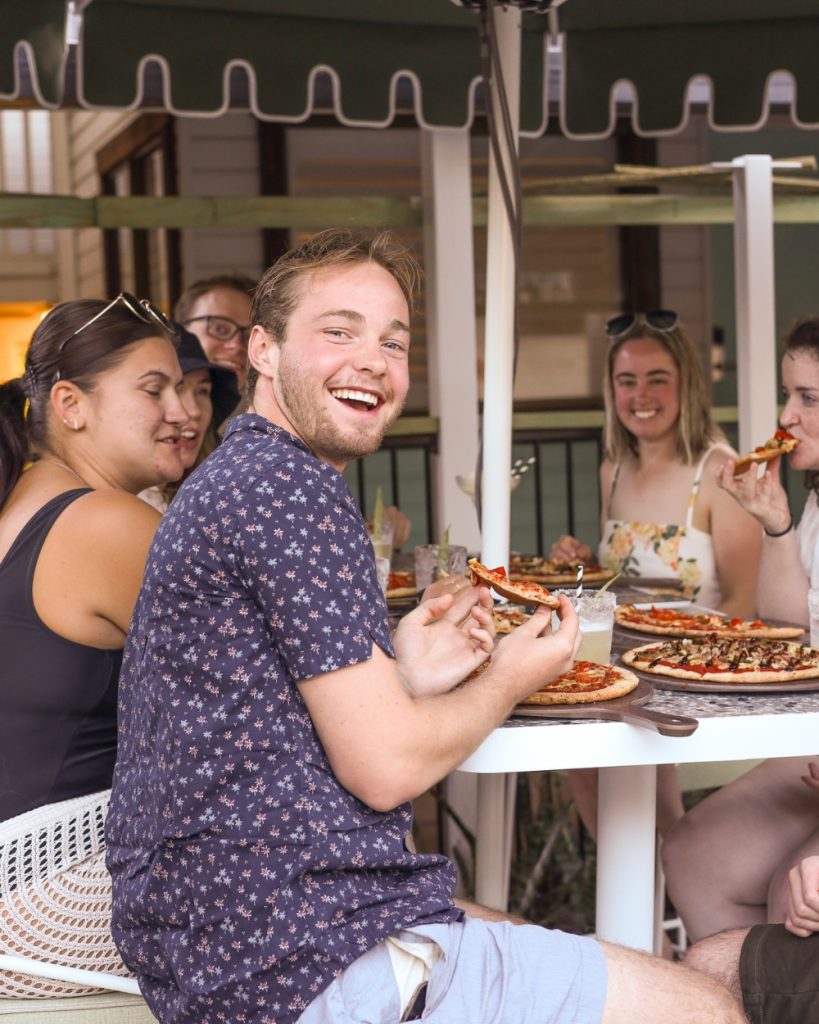 Make the most of pizza specials at The Pool Bar at Wake Up! Byron Bay