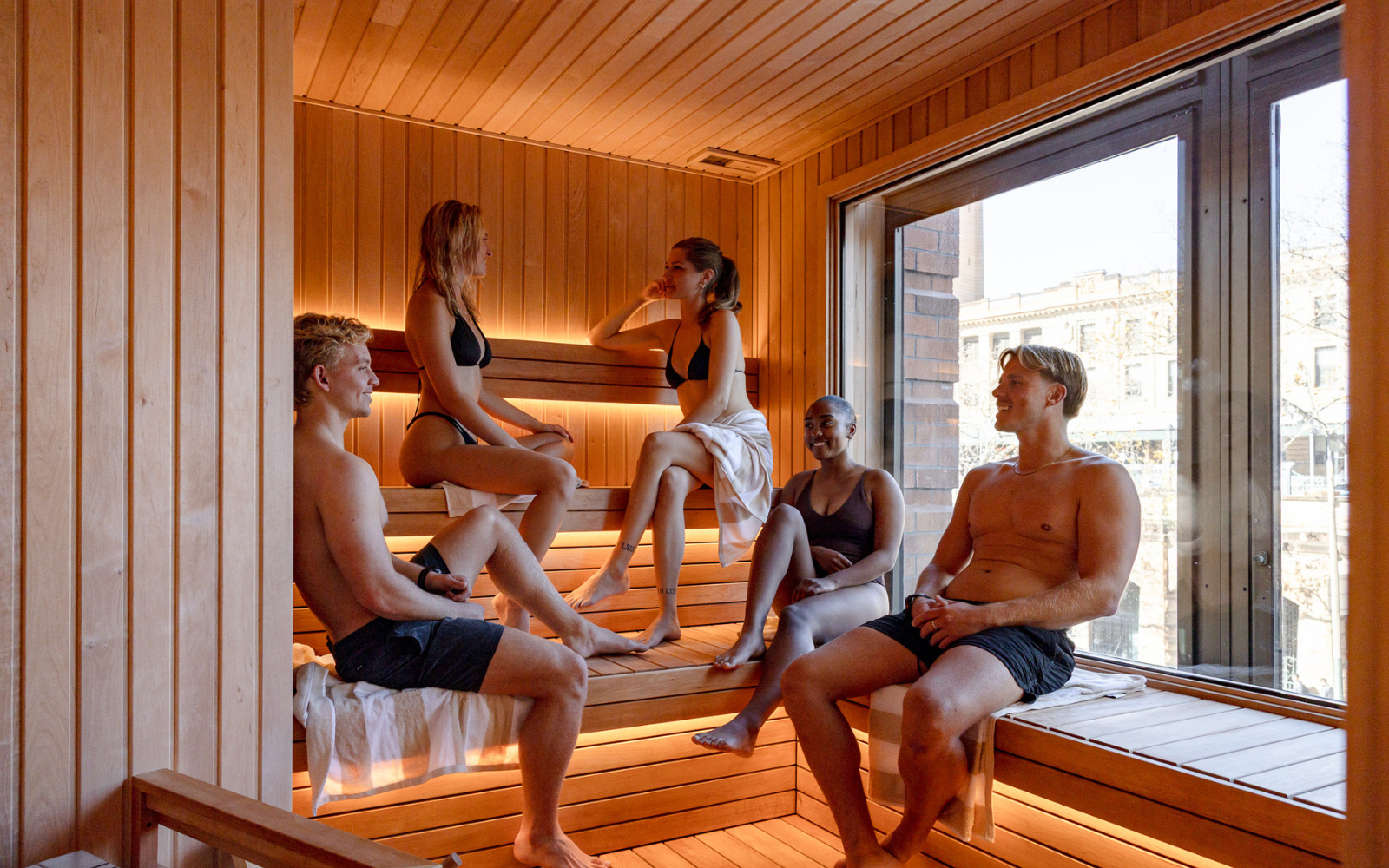 sauna and cold plunges