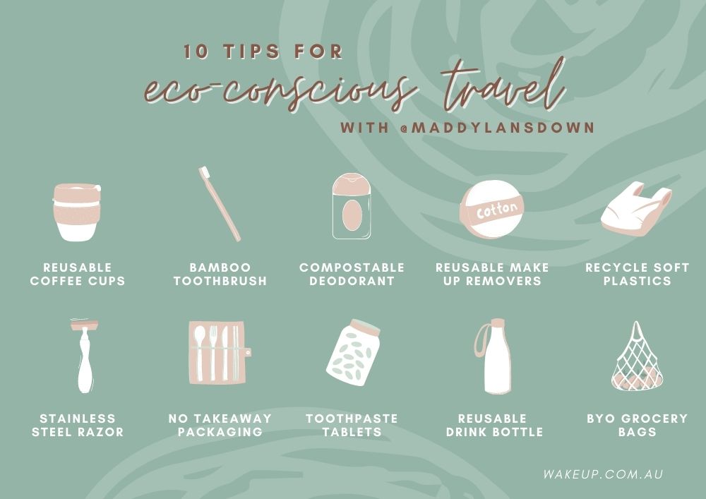 10 Tips for Eco conscious travel. If you're looking for ways to be more environmentally friendly when you're backpacking or travelling next, then have a read of these 10 tips.