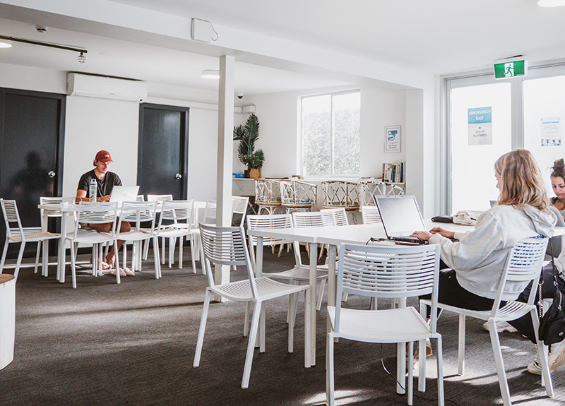 Wake Up! Bondi Beach: Australia's most popular hostel in Sydney. Located directly opposite Bondi Beach, with common areas from which you can plug in and start applying for jobs on your working holiday visa.
